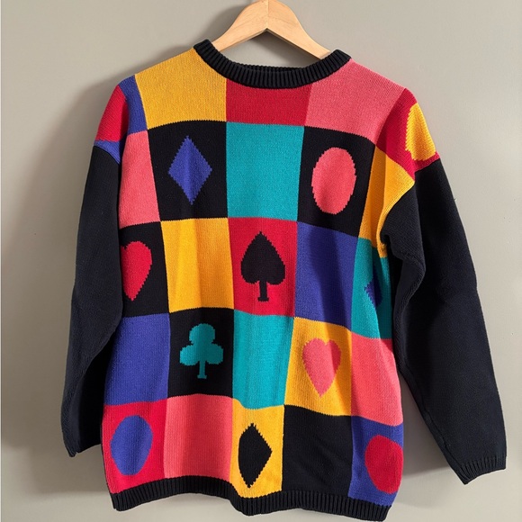 Vintage Sweaters - Paris Sport Club Vintage Vegas Suits Sweater